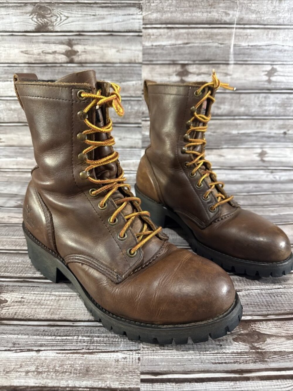 Thorogood Logger Boots Size US 9 Color Brown 804-4066 Ansi Appoved vintage
